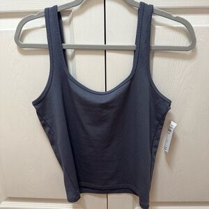 Women’s Large Long Hollister Navy Blue Cropped Tank Top